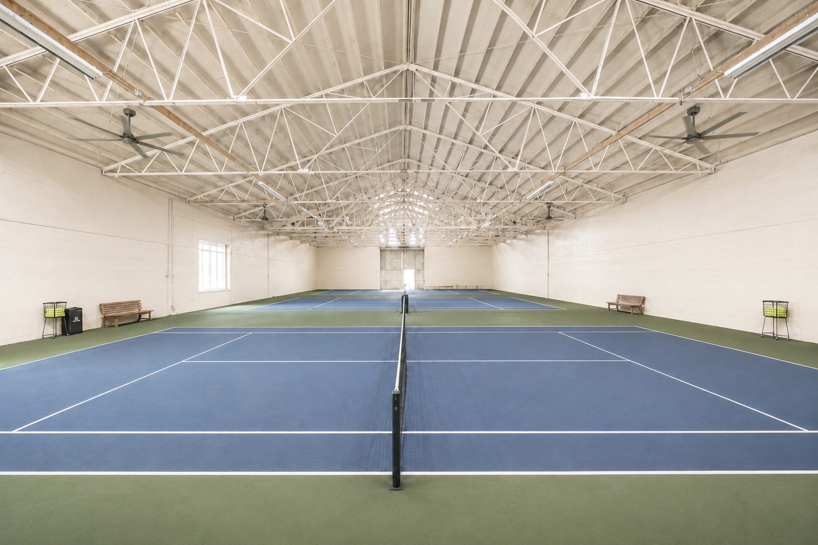Rendering of the arena as an indoor tennis court