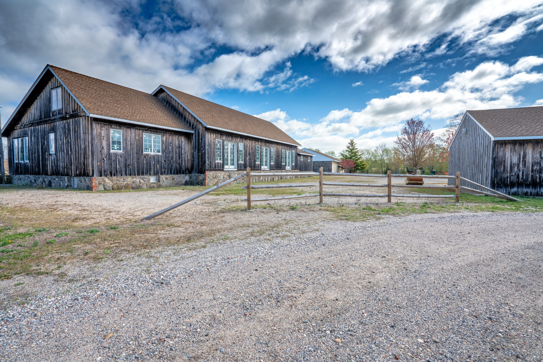 Side angle of the multi-use barn